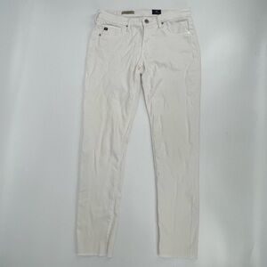 AG Adriano Goldschmied White The Legging Super Skinny Ankle Jean Size 27 Women’s